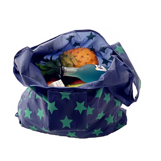 Alt view image 2 of 5 - Tote Bags, Reusable, Foldable, Recycle for Shopping, Fits in Pocket, Eco Friendly for Groceries, Water Resistant, Lightweight, Strong & Durable Large (6Pack)