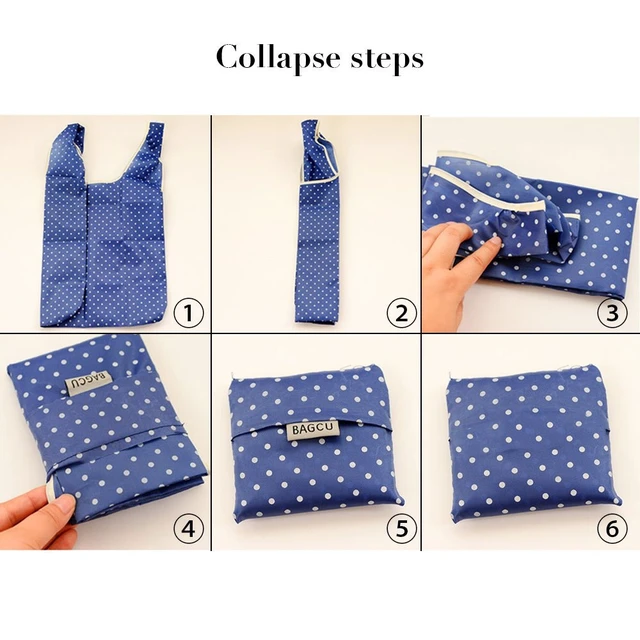Alt view image 4 of 5 - Tote Bags, Reusable, Foldable, Recycle for Shopping, Fits in Pocket, Eco Friendly for Groceries, Water Resistant, Lightweight, Strong & Durable Large (6Pack)