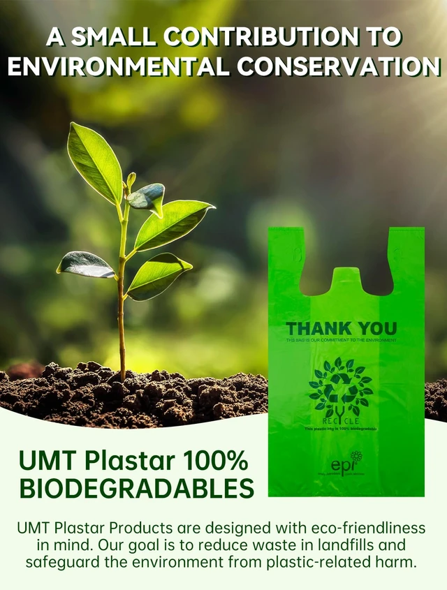Alt view image 2 of 7 - | T-Shirt Carryout Bags 100 count Restaurant Quality, Durable, Reusable and Econ Friendly | Measures 11. 5" X 6. 25" X 21"( large size 1/6) , 16 Mic (0. 63 Mil)
