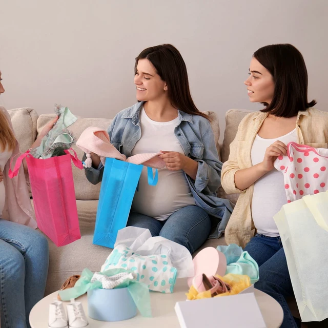 Alt view image 7 of 7 - 40 Pack Reusable Shopping Bags Bulk 14 x 10 x 4 Inch Shopping Bags for Groceries Non Woven Fabric Tote Bags Multicolored Grocery Bags with Handles for Shopping, Birthday Party, 10 Colors
