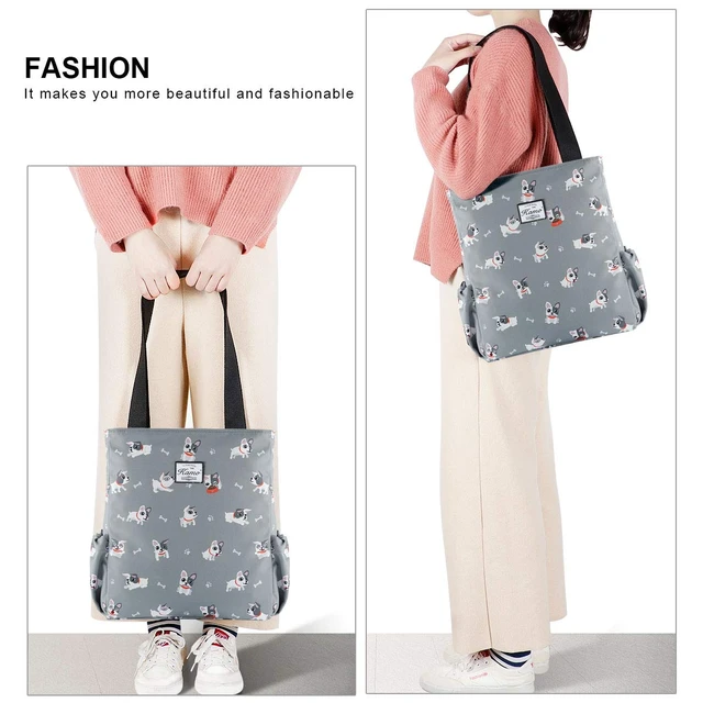 Alt view image 7 of 7 - Floral Tote Bag - Waterproof Lightweight Handbags Travel Shoulder Bag for Hiking Yoga Gym Swimming Travel Beach