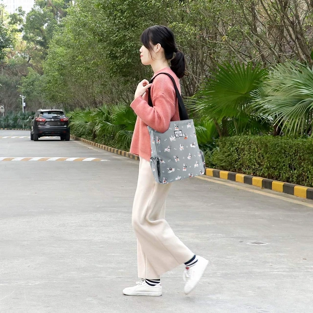 Alt view image 2 of 7 - Floral Tote Bag - Waterproof Lightweight Handbags Travel Shoulder Bag for Hiking Yoga Gym Swimming Travel Beach