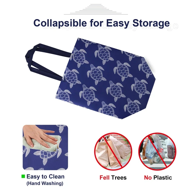 Alt view image 5 of 7 - Animal Reusable Grocery Bags - W13*H13*D7 6 Packs Lightweight Shopping Totes with Long Handles, Water Resistant,Durable and Portable - Perfect for Groceries, Supermarket, Gifts, and More