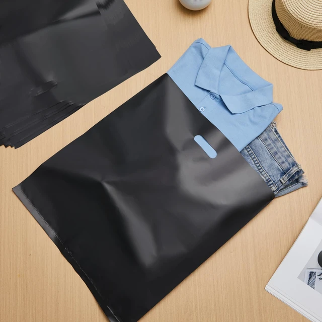 Alt view image 7 of 7 - 100 Pcs 18"x20" Black Plastic Bags with Handles Large Merchandise Shopping Bags for Small Business, Retail, Boutique Stores, Gifts