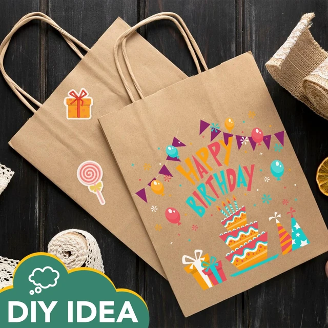 Alt view image 4 of 7 - Brown Paper Bags with Handles, 200Pcs 8x4.5x10In Kraft Paper Bag | Small Medium Paper Bags with Handles Bulk Treat Bags Kraft Paper Gift Bag for Retail Party Shopping Party Favor