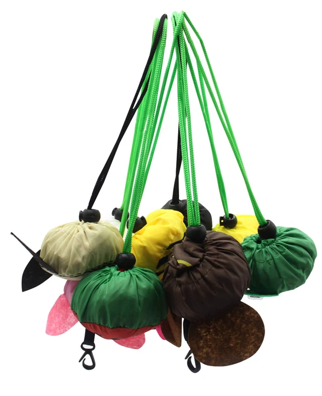 Alt view image 6 of 7 - Animals Folding Shopping Bags Reusable Shopping Tote Compact Eco Bags | Reusable Grocery Bags Foldable Machine Washable Reusable Shopping Bags,Lightweight Polyester Fabric