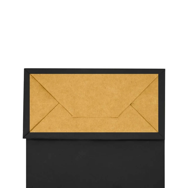 Alt view image 6 of 7 - 100 Pack Medium 8x4.75x10 Inch Black Kraft Paper Bags with Handles Bulk, Gift Bags, Craft Grocery Shopping Retail Party Favors Wedding Business Sacks (Black, 100pcs)