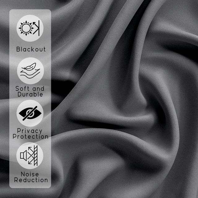 Alt view image 7 of 7 - Cafe Curtains for Kitchen Window Over Sink,Heat Blocking Thermal Short Half Door Curtains for Door Window RV Bathroom,Sets 2 Panels,24 Inch Length,Grey