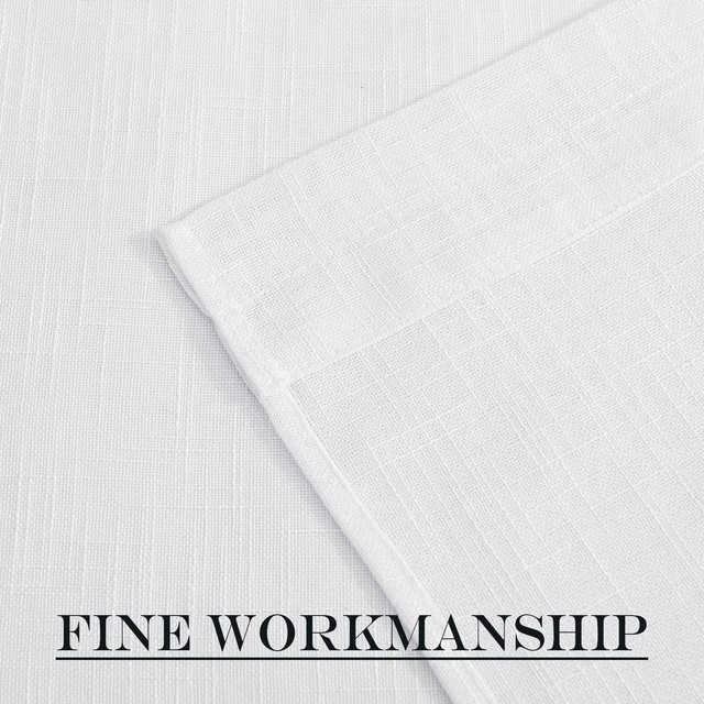 Alt view image 7 of 7 - White Sheer Curtains for French Front Door, 1 Panel | Short Curtains for Small Window, Sidelight Thermal Insulated Door Side Window Covering, W26 x L64