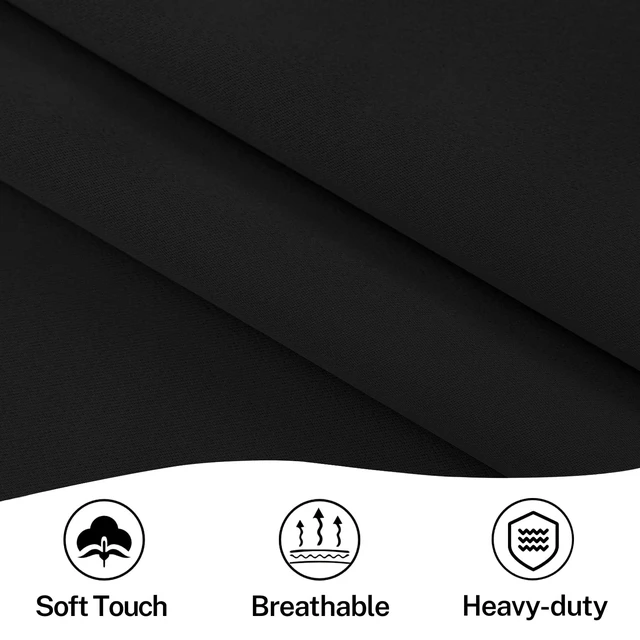 Alt view image 4 of 6 - Front Door Curtains for Glass Window, French Door Curtain for Doors Window Cover, 1 Panel, W25 x L20, Black