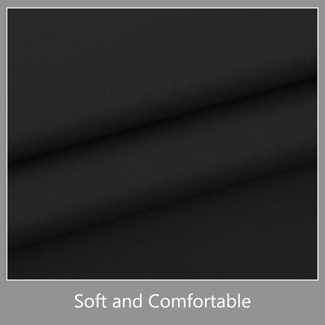Alt view image 5 of 6 - 100% Blackout French Door Curtains, Wrinkle Free, Room Darkening, Blocks Light and Heat Through Glass. Drill-Free Easy Installed Door Window Curtains. (Black,1 Panel, 24"x 18")