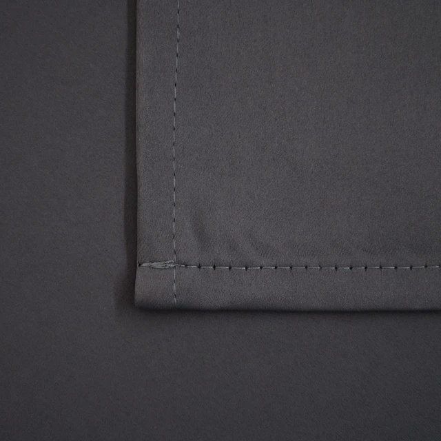 Alt view image 7 of 7 - Rod Pocket Tier Curtain - Half Blackout Curtain for Kitchen, Bathroom, Cabinet, Basement, 30 Inches Wide and 24 Inches Long, Dark Grey, 2 Panels