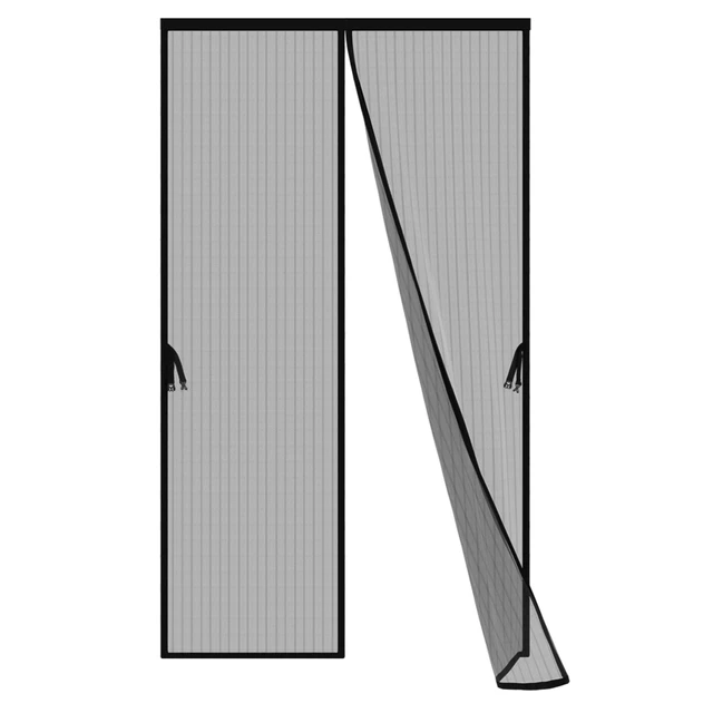 Alt view image 4 of 7 - Magnetic Screen Door - Fits Door Opening 36 x 82 in, Actual Screen Size 38"x83", Hands Free Mesh Partition,Heavy Duty Curtain Keeps Bugs Out, Frame Hook & Loop, Pet and Kid Friendly