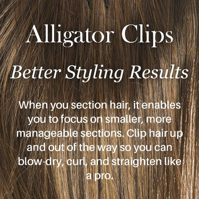 Alt view image 4 of 5 - Hair Clips | Wide Teeth | Double-Hinged Design | For Sectioning & Securing Hair | Professional Styling Results | 4-Pack (Blush)