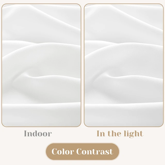 Alt view image 5 of 7 - Privacy Sheer Door Curtains for French Door 26x72 Inch White | 2 Panels, Light Filtering, No Drilling, UV Protection, Door Window Curtains, Rod Pocket, with 2 Tiebacks