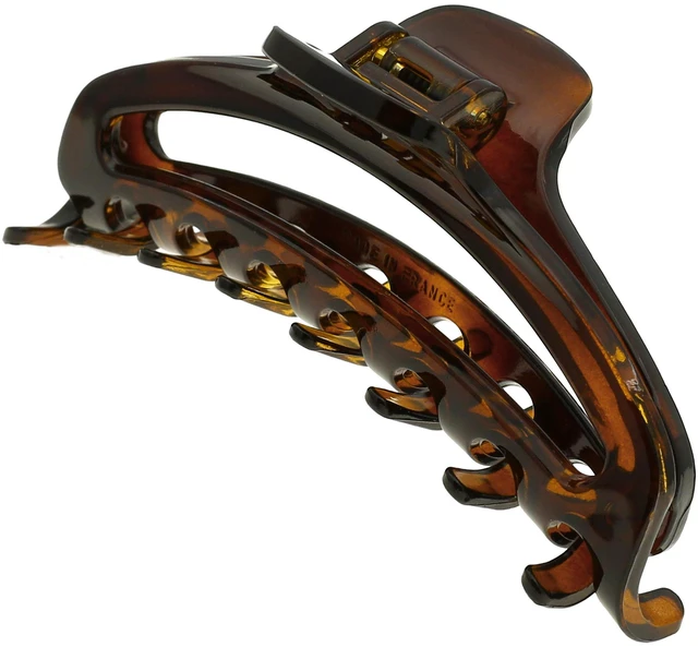 Main image of Paris CP2370 French Hair Clips for Women, 3.5" Medium Claw Clip Strong Hold All Day, Girl Large Claw Clips for Thick Hair, No Damage No Slip Flat Clip for Women. Made in France