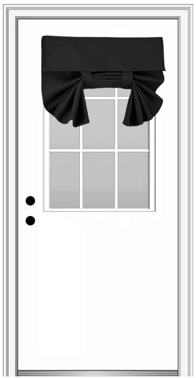 Main image of 100% Blackout Door Curtains for Windows and Doors | Black 24x38 InchesPrivacyprotected, lightblocking, noisereducing. Notool installation within 3 minutes.