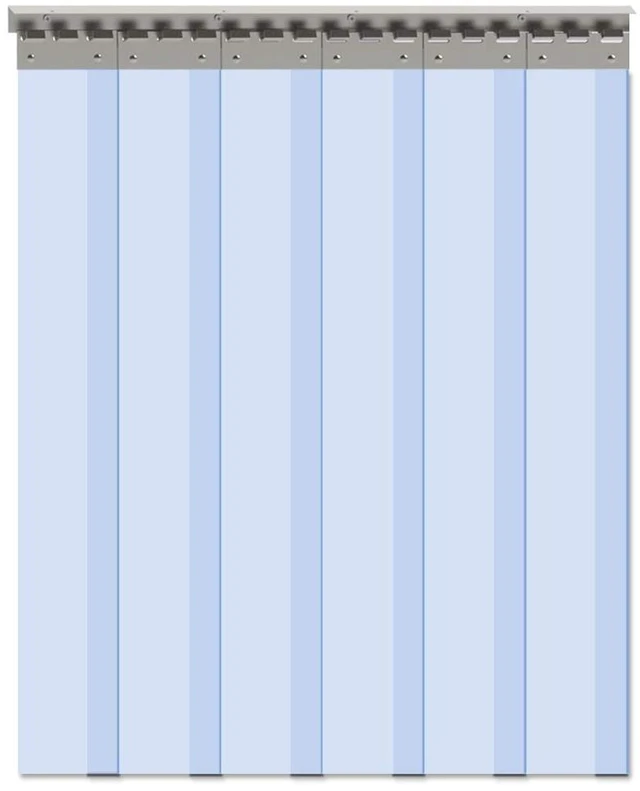 Main image of 6PCS Strip Door Curtain, 84" Height X 36" Width, 0.08 Inch Thickness Standard Clear PVC Curtain Strip with 56% Overlap for 3' X 7' Doors