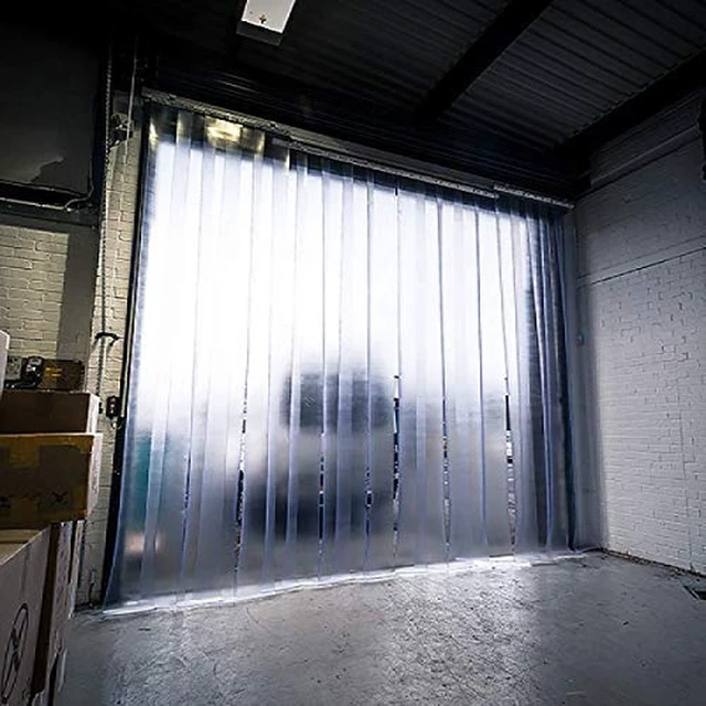 Alt view image 4 of 4 - 6PCS Strip Door Curtain, 84" Height X 36" Width, 0.08 Inch Thickness Standard Clear PVC Curtain Strip with 56% Overlap for 3' X 7' Doors