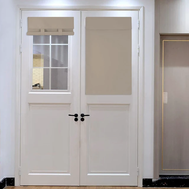 Alt view image 6 of 7 - 100% Blackout Door Curtains for Windows and Doors. | Mocha 24x38 InchesPrivacyprotected, lightblocking, noisereducing. Notool installation within 3 minutes.