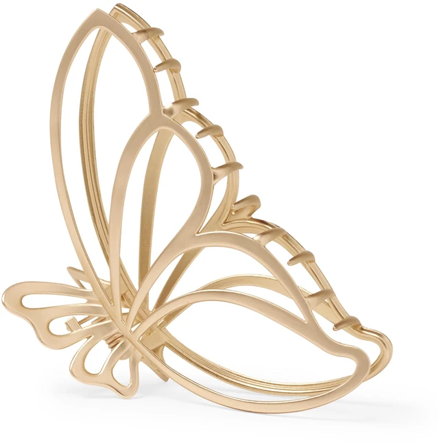 Main image of Gilded Wing Clip Large Chic Gold Metal Hair Clip for Women, Hair Accessory for Styling & Everyday Wear, Clip For Medium,Thick or Curly Hair, Ideal Gift For Women, Perfect for Updos