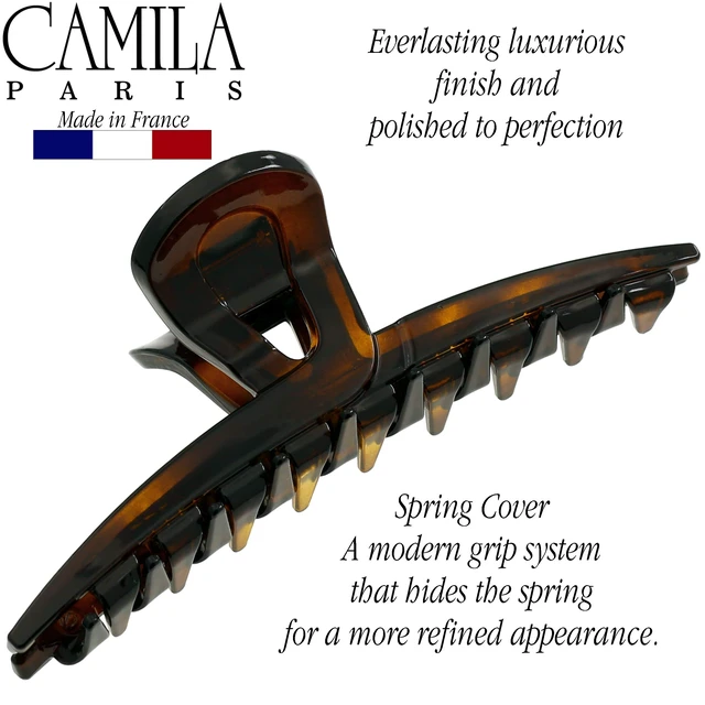 Alt view image 4 of 7 - Paris CP2371 French Hair Clip for Women, Narrow, Strong Hold Grip Double Tooth Girls Hair Claw Clips Jaw, Fashion Durable Styling Hair Accessories for Women, Made in France