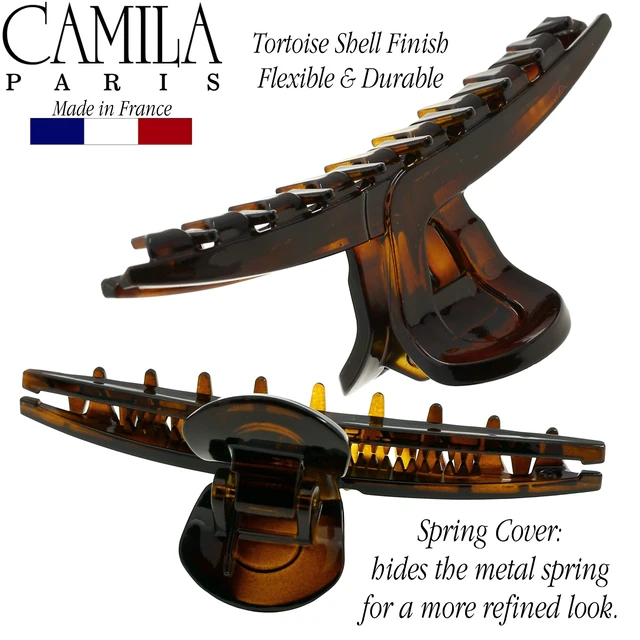 Alt view image 5 of 7 - Paris CP2371 French Hair Clip for Women, Narrow, Strong Hold Grip Double Tooth Girls Hair Claw Clips Jaw, Fashion Durable Styling Hair Accessories for Women, Made in France
