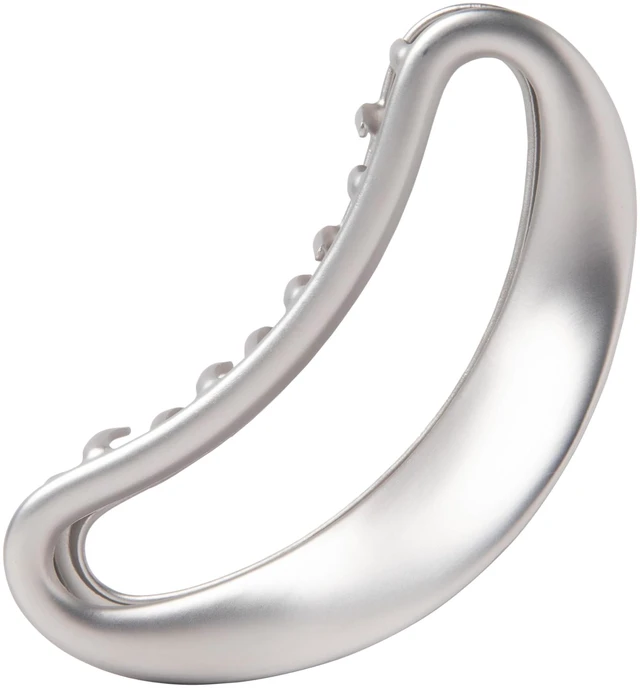 Main image of Sculpted Silver Claw Clip, Large Metal Matte Silver Hair Clip for Women, Strong Hold Claw Clip for Updos & Half Up Styles, Hair Clip for All Hair Types, Everyday Cute Hair Accessories