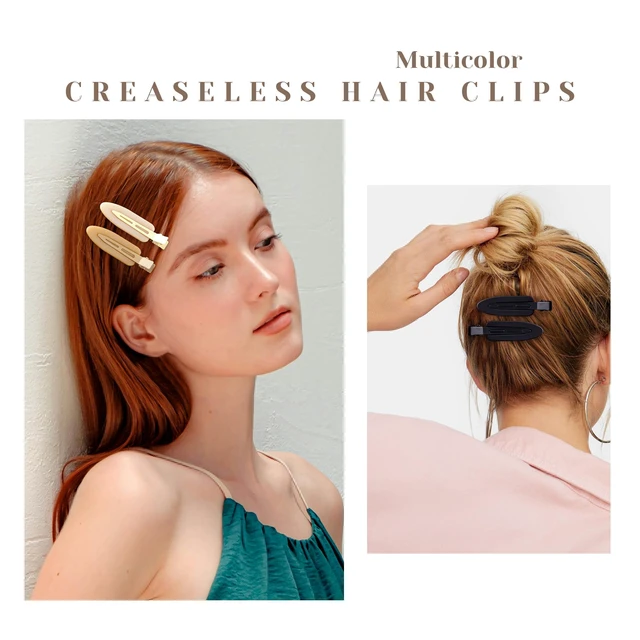 Alt view image 6 of 7 - 10 Pcs Creaseless No Crease No Bend Flat Hair Clips For Styling Non Slip Makeup Clips For Women Salon Hairstyle,Matte Black Brown Beige