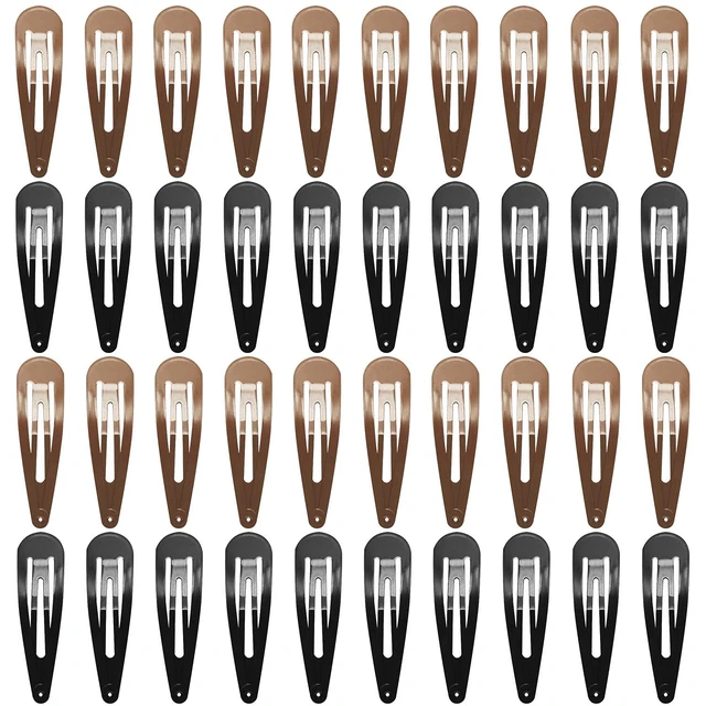 Alt view image 4 of 6 - Hair Clips, Funtopia 40 Pcs 7cm/2.8 Inch Long No Slip Metal Hair Clip | Large Snap Hair Clips Barrettes Hairpins for Thick Hair (Brown, Black)