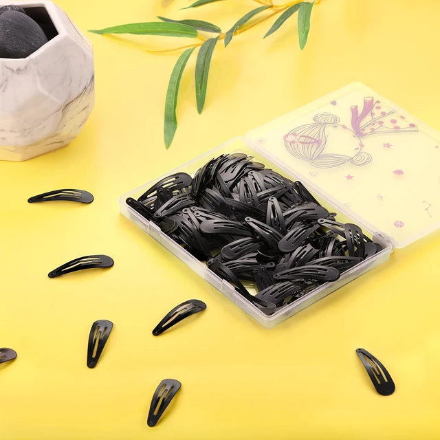 Alt view image 2 of 5 - Hair Clips, Funtopia 120 Pcs Women Black Barrettes Snap Hair Clips | No Slip Metal Barrettes for Girls Kids Teens Women