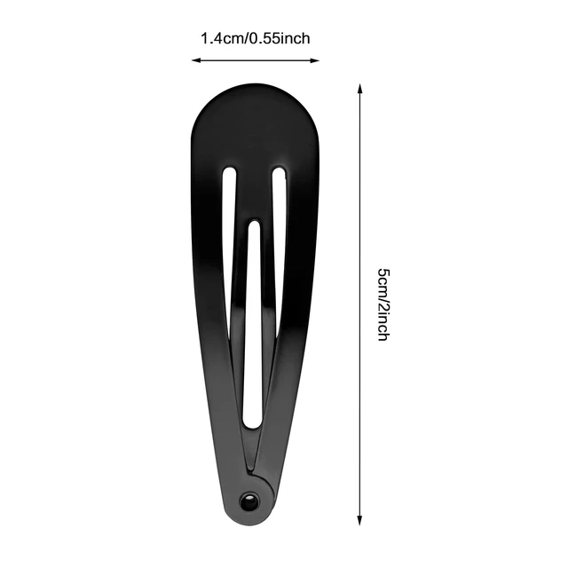 Alt view image 5 of 5 - Hair Clips, Funtopia 120 Pcs Women Black Barrettes Snap Hair Clips | No Slip Metal Barrettes for Girls Kids Teens Women