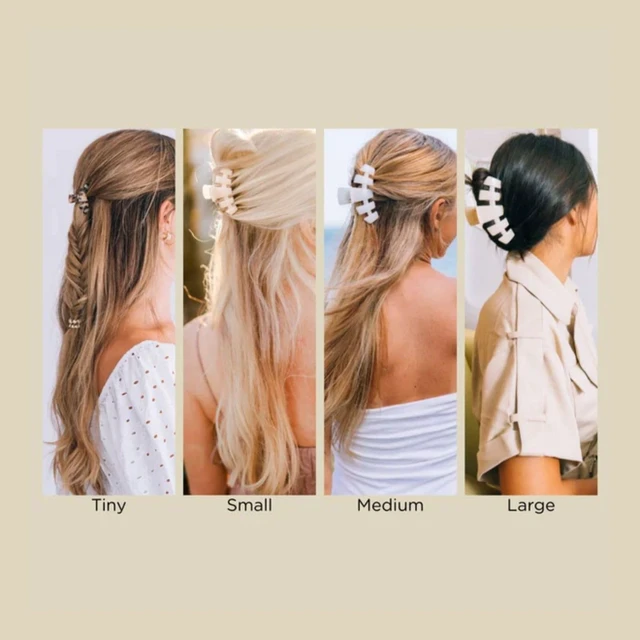 Alt view image 7 of 7 - Medium Hair Clip - Strong Grip, Bendable Teeth, Comfortable Curved Design - Ideal for Medium-Thick Hair - For All Hair Textures - Blonde Tortoise