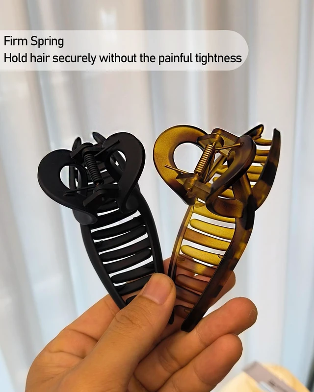 Alt view image 3 of 7 - 5 Inch Extra Large Claw Clips, 13 cm No Slip Matte Jumbo XL Hair Clips for Thick Long Curly Hair, Big Hair Claw Clips, 2 Pack