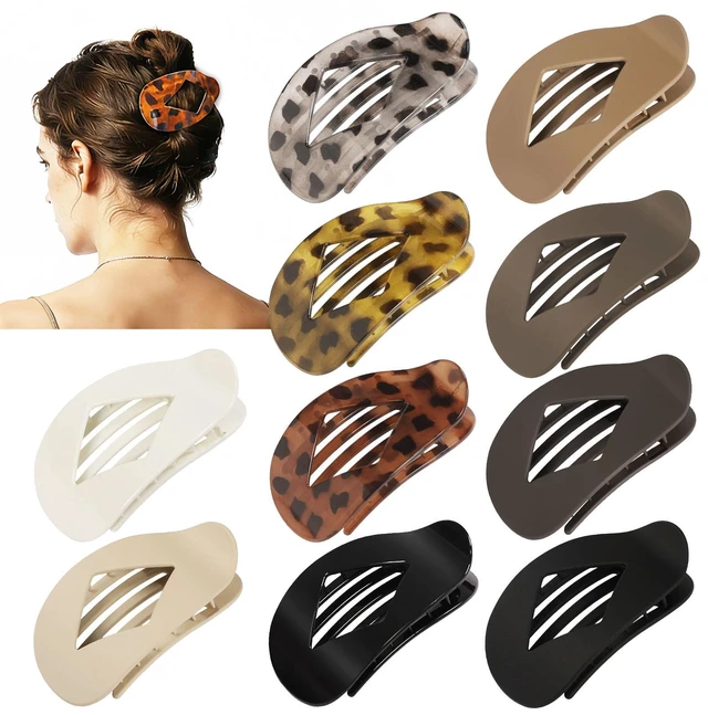 Main image of Hair Clips for Women, 4.2 Inch Large Hair Claw Clips - Leopard | Matte & Tortoise Strong Hold Non-Slip Jaw Clips for Thick/Thin Hair, Neutral Leopard Hair Accessories for Daily Styling
