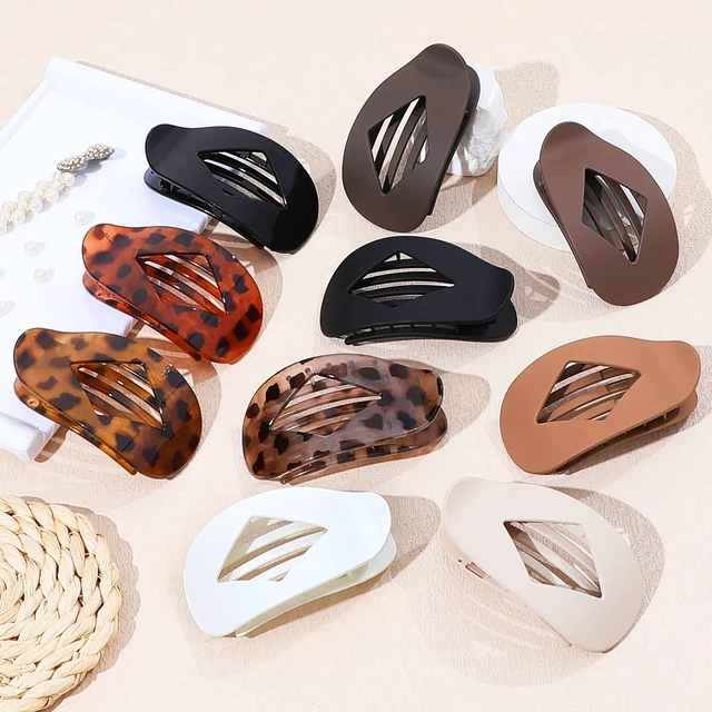Alt view image 4 of 6 - Hair Clips for Women, 4.2 Inch Large Hair Claw Clips - Leopard | Matte & Tortoise Strong Hold Non-Slip Jaw Clips for Thick/Thin Hair, Neutral Leopard Hair Accessories for Daily Styling