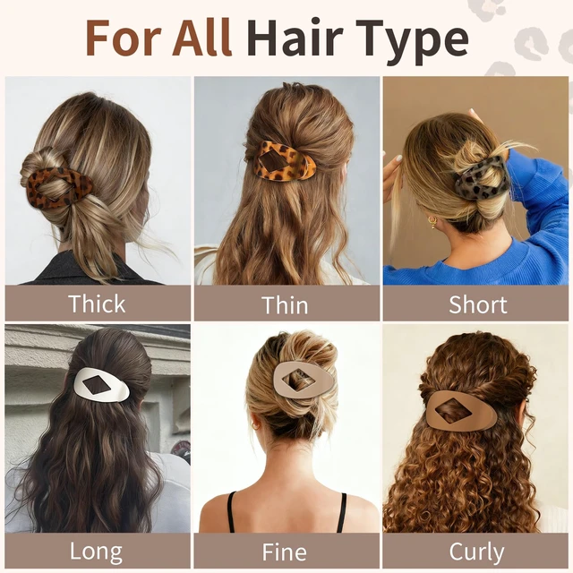 Alt view image 5 of 6 - Hair Clips for Women, 4.2 Inch Large Hair Claw Clips - Leopard | Matte & Tortoise Strong Hold Non-Slip Jaw Clips for Thick/Thin Hair, Neutral Leopard Hair Accessories for Daily Styling
