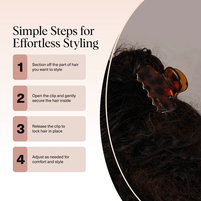 Alt view image 7 of 7 - Medium Puffy Claw Clips for Women - Black & Tort, 2pcs | Glossy, Strong Hold & Stylish Hair Clips For Women Hair Accessories For Half-Up or Full Updos Great For Everyday Wear
