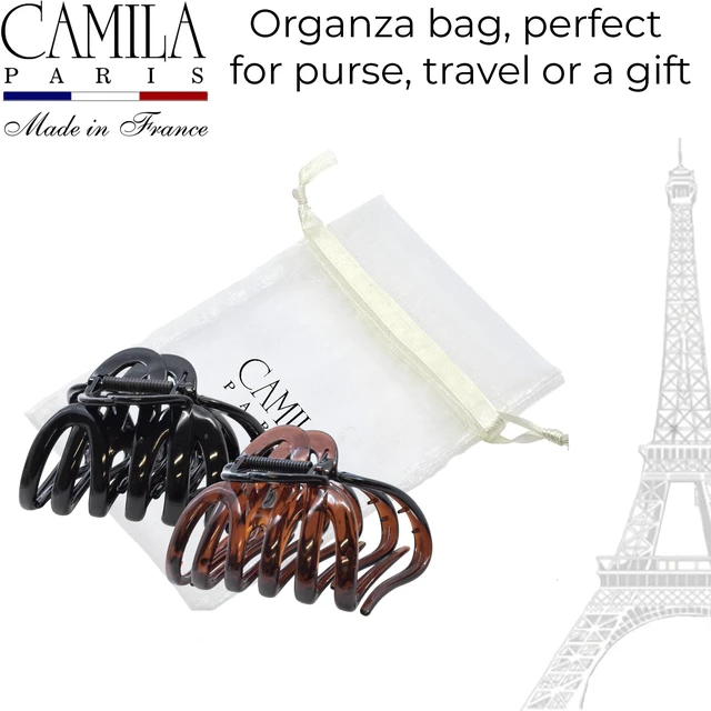 Alt view image 5 of 7 - Paris AD718-719 Octopus Hair Clips 3.75" Claw Clips for Thick Hair | Girl Octopus Claw Clip for Women, Jaw Hair Clip for Women, Made in France