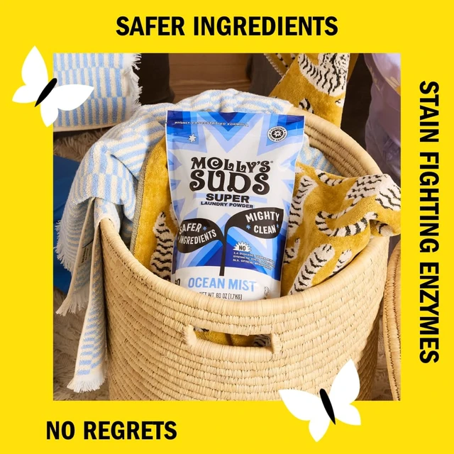 Alt view image 3 of 7 - Super Powder Detergent | Extra Strength Laundry Soap, Stain Fighting | Sensitive Skin | Simple, Effective Ingredients | 60 Loads - Ocean Mist