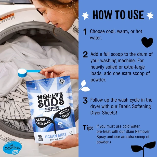 Alt view image 5 of 7 - Super Powder Detergent | Extra Strength Laundry Soap, Stain Fighting | Sensitive Skin | Simple, Effective Ingredients | 60 Loads - Ocean Mist