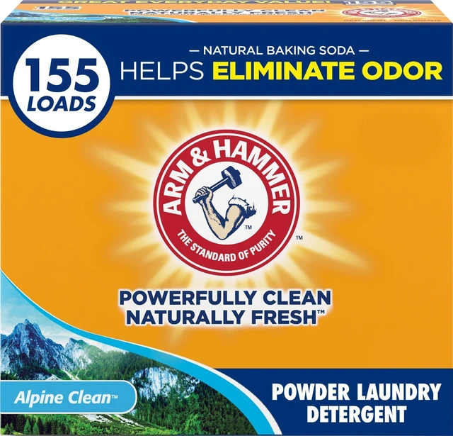 Main image of Powder Laundry Detergent, Alpine Clean, 9.56 lb, 155 Loads | Odor Eliminator with Baking Soda, Tough on Stains, Fresh Scent