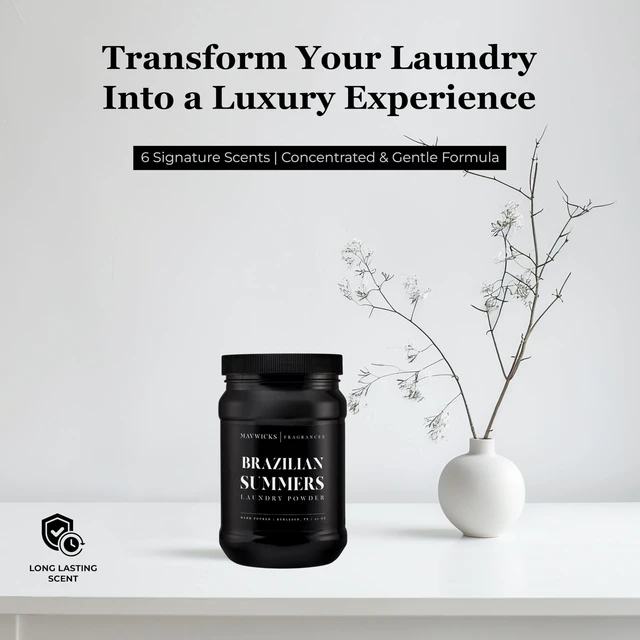 Alt view image 6 of 7 - Luxury Laundry Detergent Powder (Brazilian Summers) 32 Oz Concentrated for Tough Stains and Odors, For All Washing machine types Gentle on Fabrics