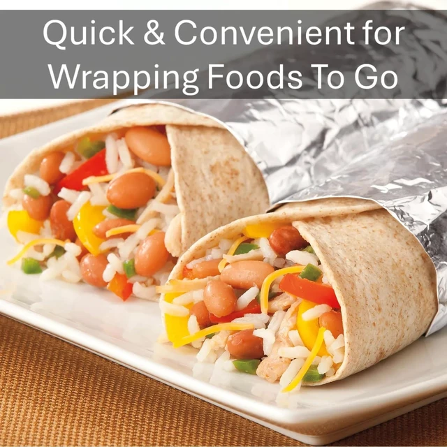 Alt view image 5 of 7 - Foil Sheets - Precut Foil Sheets - Pop Up Foil Sheets for Storing, Cooking Food - Premium Aluminum Foil Wraps - Single Foil Sheets 9 x 10.75 - 500 Sheets, Silver