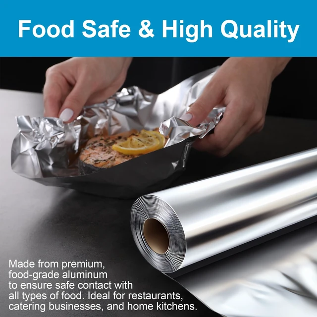 Alt view image 3 of 6 - Foil Roll 12 in x 1000 ft,Food Grade,Cooking & Baking,Durable