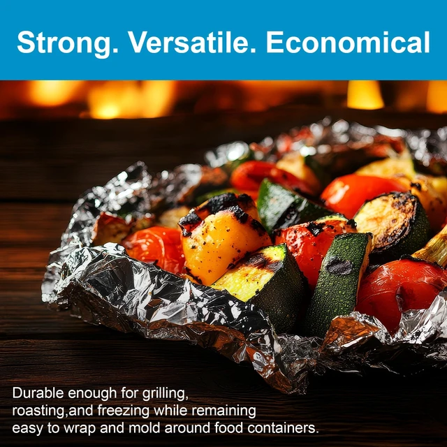 Alt view image 4 of 6 - Foil Roll 12 in x 1000 ft,Food Grade,Cooking & Baking,Durable