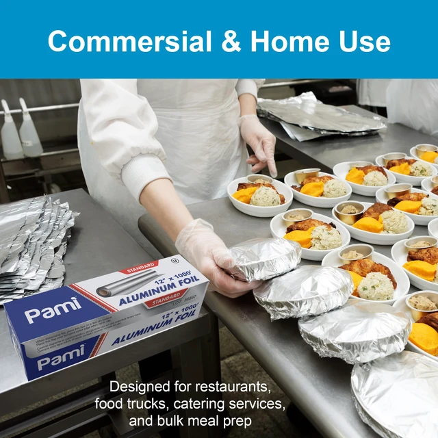 Alt view image 5 of 6 - Foil Roll 12 in x 1000 ft,Food Grade,Cooking & Baking,Durable