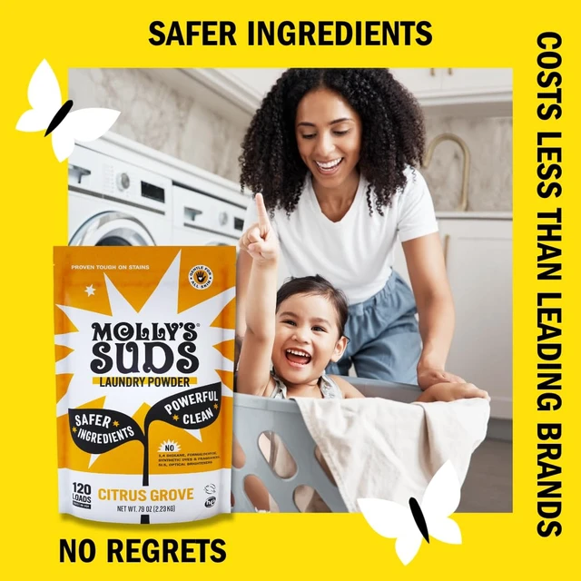 Alt view image 3 of 7 - Original Laundry Detergent Powder | Clean Laundry Detergent Powder for Sensitive Skin | Simple, Effective Ingredients, Stain Fighting | 120 Loads (Citrus Grove)
