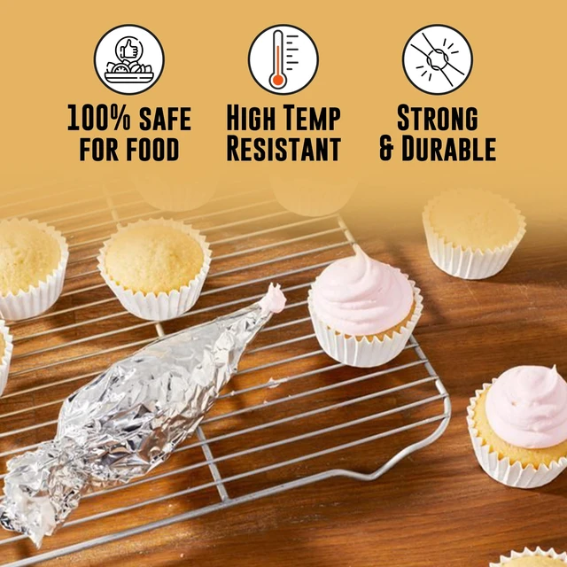 Alt view image 2 of 7 - Aluminum Foil Sheets | Heavy Duty Tin Foil Sheets Food Safe for Sandwich Wrapping, Grilling, Baking, Cooking, Storage, Salon Hair Highlighting and More | Manga's Foil by Titan (200 sheets)