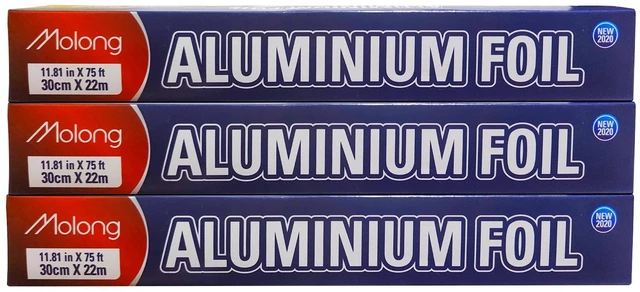 Main image of Foil Wrap 75 Feet Long Heavy Duty Food Foil Wrap Kitchen Rap Suitable for Cooking, Roasting, Baking,BBQ and Family Parties (3 PACK)
